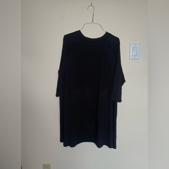NWT ALEMBIKA ESSENTIAL HI-LO TOP, BLACK 14/16 Large lagenlook oversized tunic - Picture 7 of 8